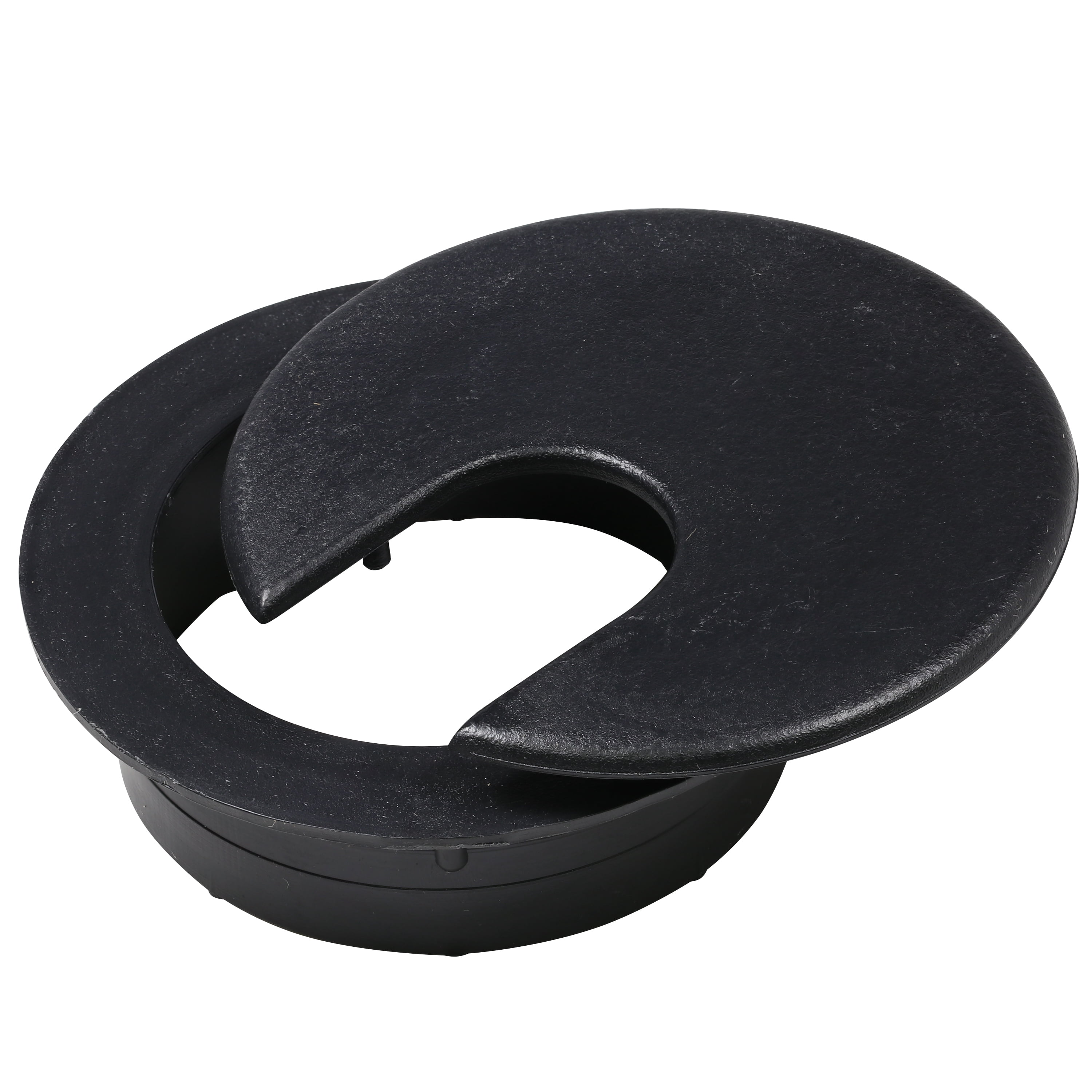 Rok Hardware 25 Pack Round Grommet, 2" (51mm) Diameter, Made of ABS, Black