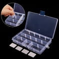 thumbnail image 3 of Gebildet 4pcs Plastic Storage Case Transparent Accessory Parts Storage box for Pills,Herbs,Tiny Bead,and Other Small Items, 3 of 4