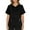 Black, variant on Womens Tops Casual Work Tunic with Pocket Short Sleeve Healthcare and Servic Blouse,Grey,M