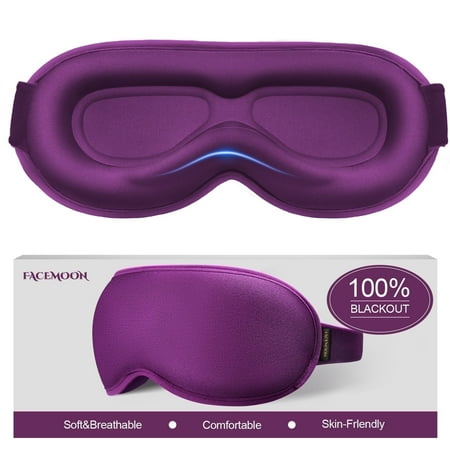 3D Weighted Eye Mask for Sleep | 100% Blackout | Sleep mask for your eyes | Adults Women & Men | Purple 3D Weighted Eye Mask for Sleep | 100% Blackout | Sleep mask for your eyes | Adults Women & Men | Purple