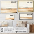 thumbnail image 4 of Designart "Beige Horizon In Minimalist Mountains" Landscape Mountains Floater Framed Canvas Art Print, 4 of 5