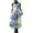 Blue, variant on Women's Crew Neck Sleeveless Floral Print Convertible Multi-Way Pocket Side Tank Maxi Sundress, Loose Casual Vacation Dress Purple, 3XL