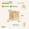 thumbnail image 6 of Greenes Fence  16" x 16" x 21" (3/4" Thick) Premium Cedar Elevated Planter, 6 of 9