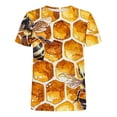 thumbnail image 4 of Jienlioq Hauts Courts pour Femmes avec Manches T-shirt Imprimé Décontracté et à la Mode pour Femmes avec Col Rond et Haut à Manches Courtes Or S, 4 of 5
