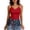 Red, variant on Womens Sleeveless Tank Tops Lace Trim Built in Bra Round Neck Tank Top Solid Color Summer Casual Slim Fit Tank Tops Red M