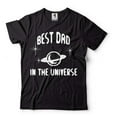 thumbnail image 2 of Best Dad In The Universe T-Shirt Funny Father Shirt Father's Day Gift Tshirt Galaxy Tee Birthday (Medium Navy Blue), 2 of 6