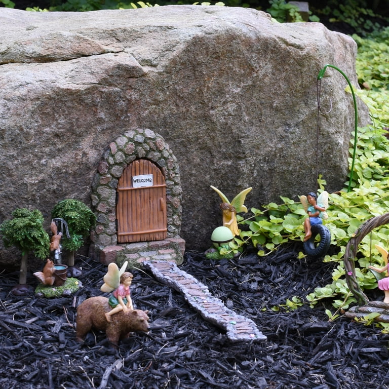 Mini Stone Doorway Fairy Garden Welcome Door Miniature Dollhouse Decor Accessory Mini Stone Doorway Fairy Garden Welcome Door Miniature Dollhouse Decor Accessory