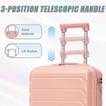 thumbnail image 6 of 14"/20" 2 pcs/set in ABS Spinner Wheel Luggage, with Combination Lock,14" Cosmetic Case, 6 of 13