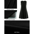 thumbnail image 4 of Chiclily Summer Dresses for Women Casual Beach Sleeveless Pleated Front Tank Dress with Pockets, Black S, 4 of 7