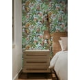 thumbnail image 5 of Daisy Bennett DB20102 27 in. x 18 ft. Tropical Leopard Peel & Stick Wallpaper, Gloss Blue, 5 of 8