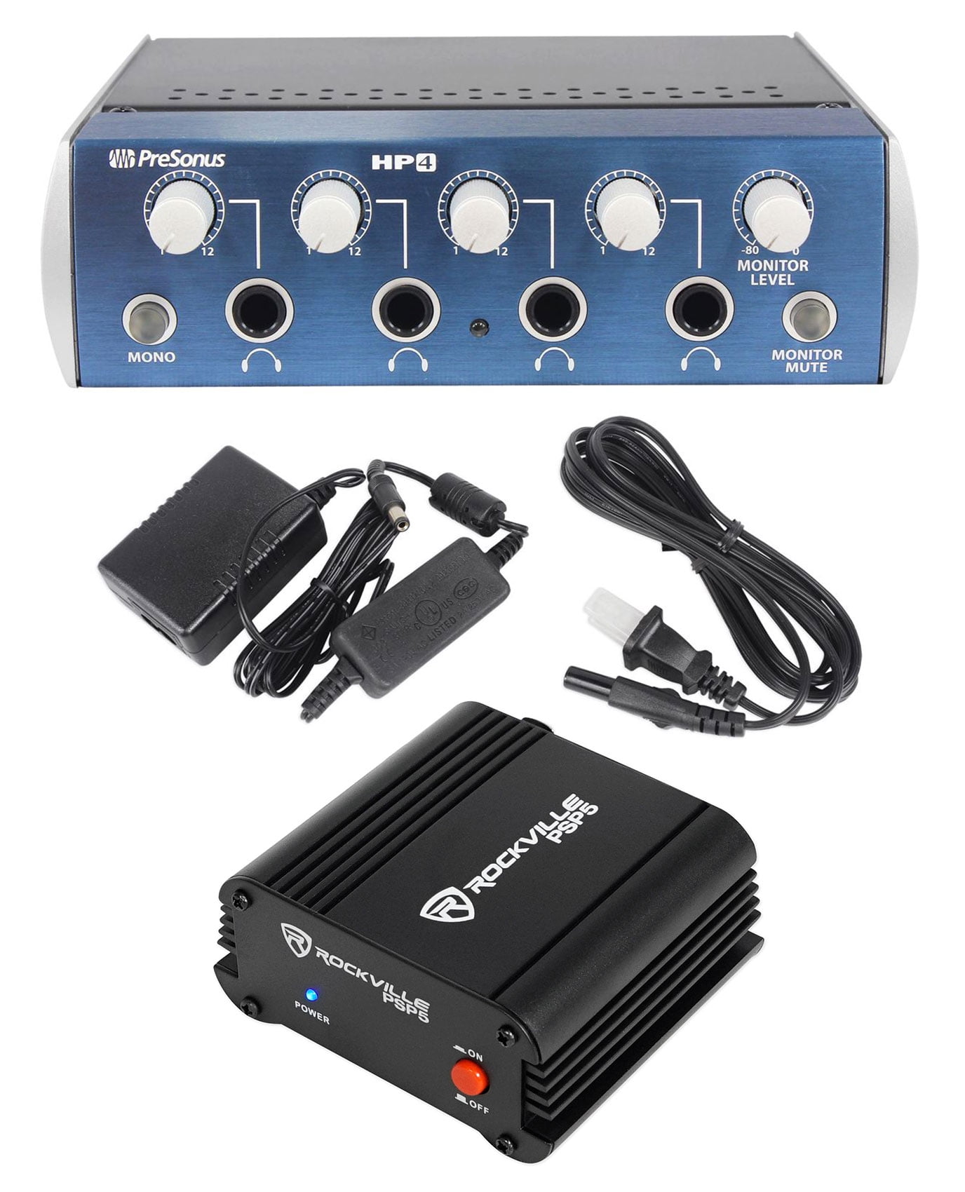 Presonus HP4 4 Channel Headphone Amplifier Monitor System+