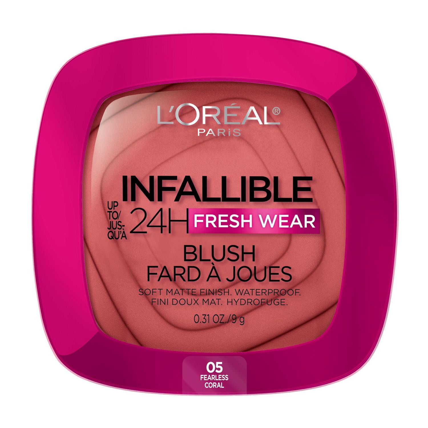 L'Oréal Paris Infallible 24H Freshwear Blush, Waterproof Soft Matte Finish, 9g, Longwear Soft Matte Blush