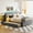 Gray#45AAE, variant on Bed Frames Teddy Fleece Full Size Upholstered Platform Bed with Twin size Trundle, Gray,Adjustable Bed Base