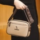 thumbnail image 4 of Bolso Bandolera Bolsos de Cuero Genuino Correa Ancha Mujer Hombro para el Trabajo Caqui, 4 of 8