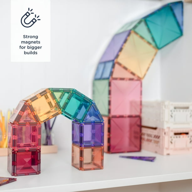大幅値下げ　Connetix Tiles　マグネット　パステル　マグビルド CONNETIX Magnetic Tiles, Pastel Starter Pack, 64 Pieces - Walmart.ca