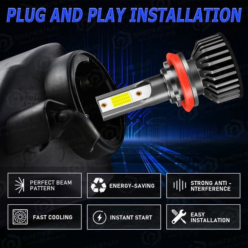 4x Combo LED Headlight Hi/Low Beam Light Bulbs for 2015-2019 GMC Yukon