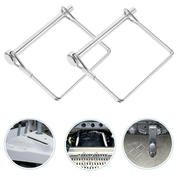 RENACLIPY Silver Iron Galvanized Safety Coupler Pin 8pcs Trailer Hitch Secure Locking