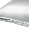 thumbnail image 6 of Unique Bargains Zipper Closure 1 PC Satin Body Pillowcases Silver Grey 20"x48", 6 of 8