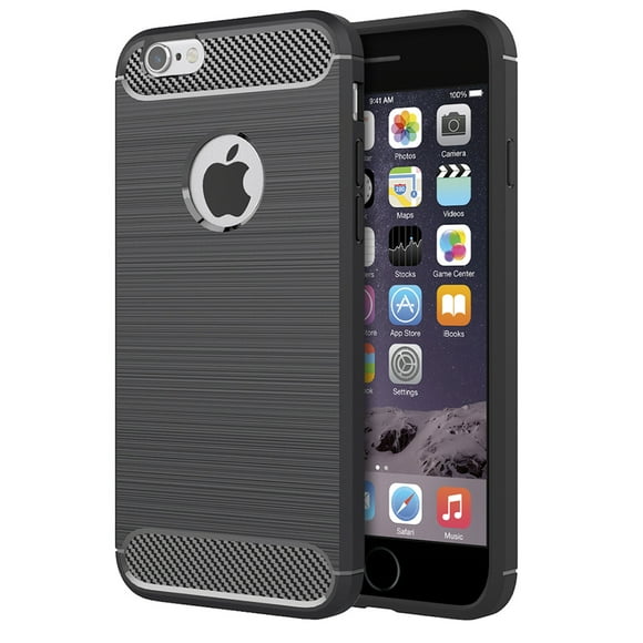 Funda Premium NETONBOX Fibra de Carbono Para iPhone 6 6S Color Negro