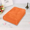 thumbnail image 3 of Neutral Throw Blanket, Fleece Blanket Throw, 20X28 In, Plush Warm Texture, Warm Blankets for Winter, Sofa Couch Use, Solid Orange, 1 Pc, 3 of 7