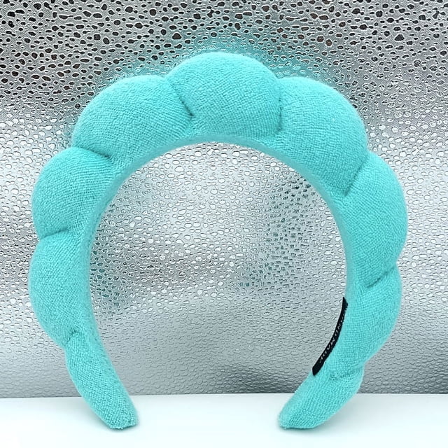 Diadema de esponja en forma de nube para la parte superior del cráneo, cueva para el cabello, toalla para lavarse la cara, diadema de tela para mujer