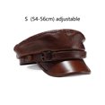 thumbnail image 2 of Minnieouse Mujer hombre invierno boinas sombreros portátil ajustable Vintage gorra de cuero transpirable moda sombreros regalos accesorio fiesta Sombreros Marrón Pequeña, 2 of 6