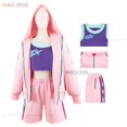 thumbnail image 1 of Disfraz de Cosplay de Anime para mujer, peluca rosa de Hip Hop, ropa deportiva, abrigo Sexy, traje de fiesta Kawaii, peluca cos, 1 of 4