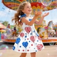 thumbnail image 4 of CAUYDY Baby Girl Dresses Toddler Girls 4th of July Straps Dress Kids American Flag Stars Striped Sundress Child Independence Day Outfits 1T 2T 3T 4T 5T 6T (Sizes 1-2 Years,Light Blue), 4 of 5