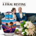 thumbnail image 4 of JAGASY Lavender Funeral Urns for Adult Ashes Women - Sunrise 10 Inch Urn for Ashes for Adult Human - 3 Inch Blue Urns for Daughter &, Son - Landscape Urn for Burial (1 Large, 4 Keepsake), 4 of 7