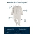 thumbnail image 6 of Gerber Baby and Toddler Neutral Microfleece Blanket Sleeper Pajamas, 2-Pack, Sizes 0/3 Months -5T, 6 of 7