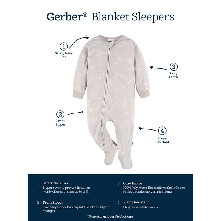 Gerber Baby Microfleece Blanket Sleeper 2-Pack photo 5