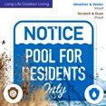 thumbnail image 5 of Notice Pool For Residents Only Sign, Pool Sign, 5 of 8