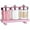 Pink, variant on ABCISI 3 Pack Holder Apothecary Jars with Lids, Bathroom Organizers and Wooden Waterproof Tray for Cotton Balls, Swabs, Floss Picks, Hair Ties, Clear Vintage Bathroom Decor Jar Set (Pink)