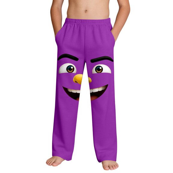 Favoffer Boys Girls Pants Summer Fashion Print Casual Beach Pants With Pockets Soft Comfortable Loungewear Bottoms Daily Home Beach Outdoor Vacation Sizes 4-14Y