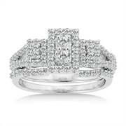 3/4 Carat Diamond 14kt White Gold Bridal Set
