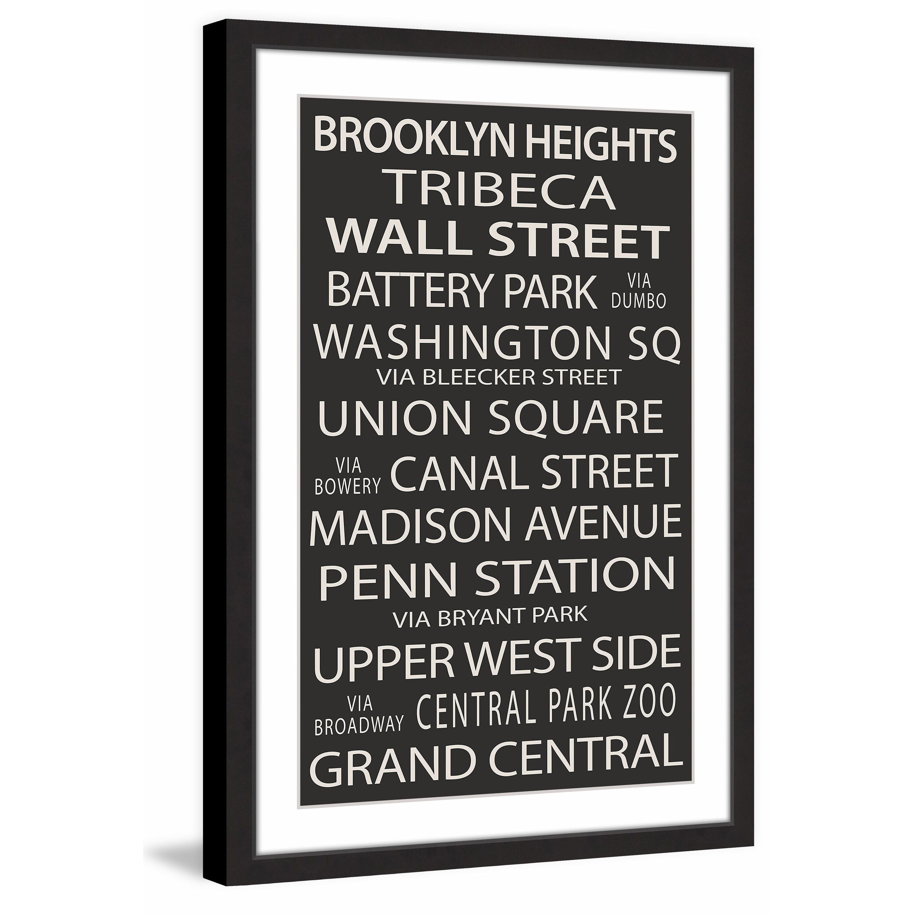 "NY Neighborhoods" Framed Painting Print
