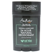 Tea Tree Oil and Shea Butter Havana Hurricane 24H Natural Deodorant by Shea Moisture for Men - 2.5 oz Deodorant Stick