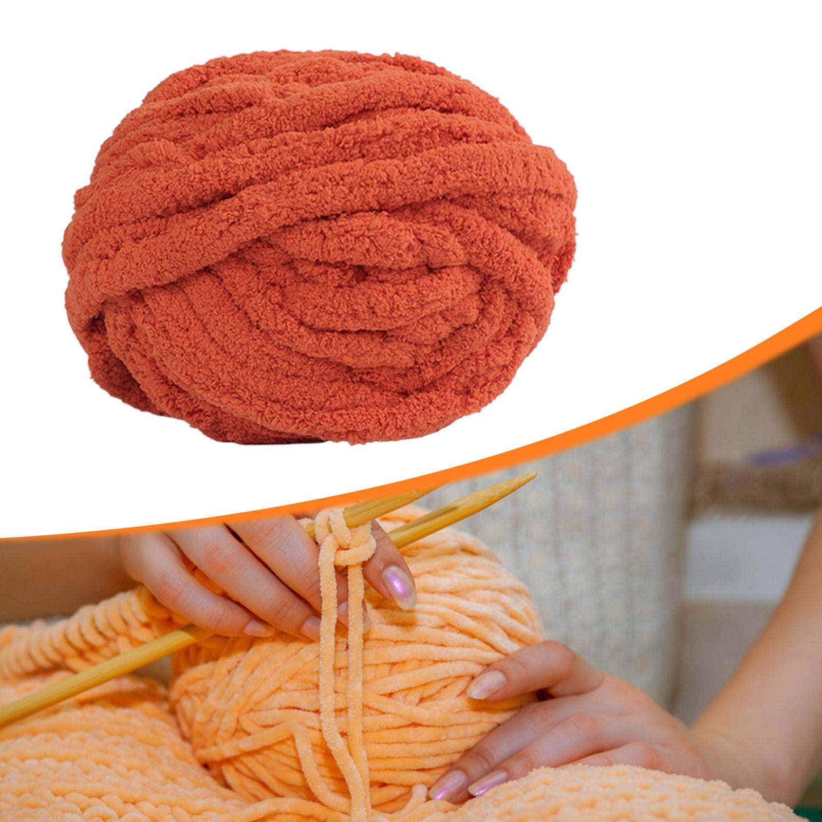 Chunky Chenille Yarn Plush Throw Bulky Yarn Soft Polyester Perfect for Blanket Making Women