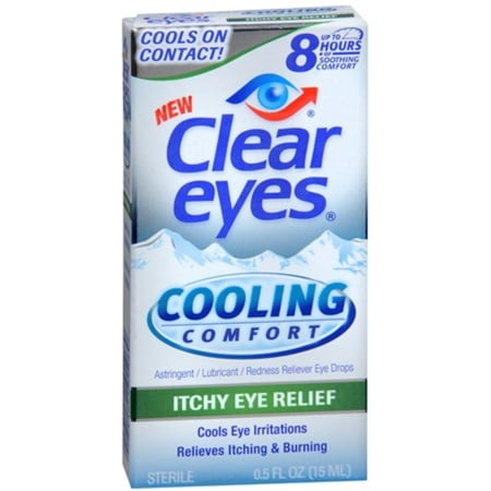 2 Pack - Clear Eyes Cooling Comfort Itchy Eye Relief Eye Drops 0.50
