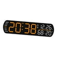 thumbnail image 2 of Reloj despertador digital con LED, versátil, regalo de cumpleaños, práctico reloj digital de escritorio para decoración de dormitorio y sala Amarillo, 2 of 8
