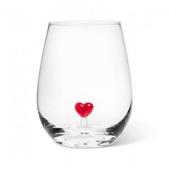MDR Trading Inc. AB-27-VINO-204 Heart Stemless Wine Glass