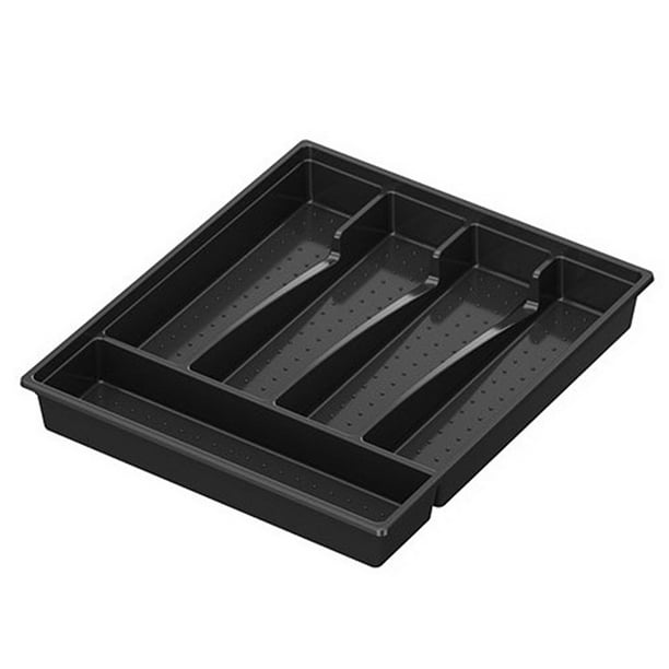 Bandeja organizadora para cajones de cubiertos, almacenamiento de cubiertos de plástico para cajones de cocina, soporte para cubiertos y utensilios, divisor para cucharas, tenedores, cuchillos,