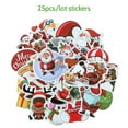 thumbnail image 1 of leyfeng 25 unids/lote Feliz Navidad 3D cartón burbuja pegatina Santa Claus hinchado impermeable pegatina Navidad decoración regalos, 1 of 8