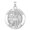 Solid 14K White Gold, variant on Saint Gregory Religious Medal Necklace Pendants - 1 inch Size of a Quarter -Sterling Silver