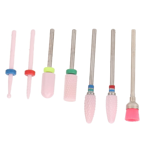 Brocas de Perforación de Arte de Umas, Duraderos 7pcs Bits de Merodeeo de Arte de Umas para el Salón para el Técnico de Unas