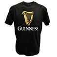 thumbnail image 2 of Guinness Classic Black T-Shirt for Men with an Irish Gold Harp Design 100% Cotton, 2 of 4
