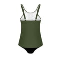 thumbnail image 5 of Htigea Bathing Suits for Women Tankini Tank Tops with Bikini Bottoms 2 Piece Slim Fit Swimsuit Tummy Control Swimwear Summer Beach Swim Sets Army Green,L, 5 of 6