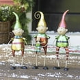 thumbnail image 3 of Plow & Hearth Metal Elf With Yellow Hat Christmas Garden Statue, 3 of 9