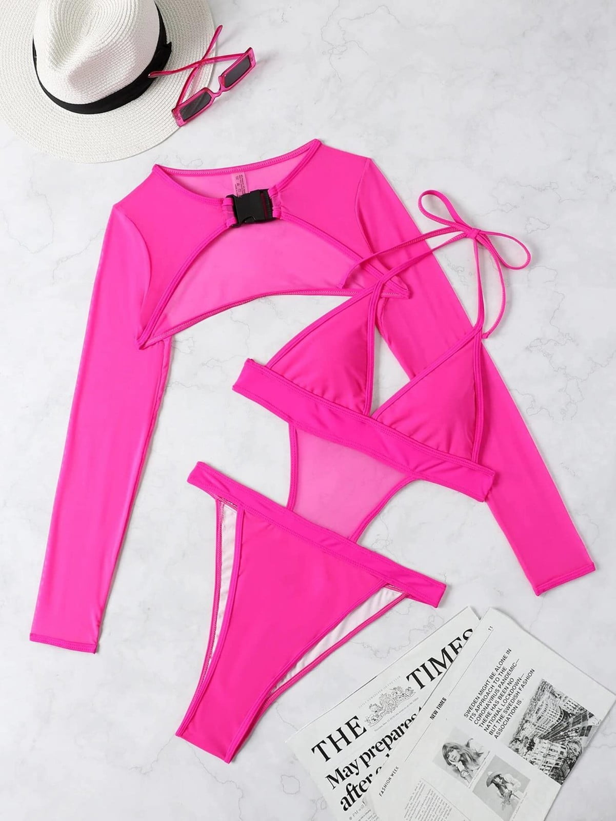 neon pink rave top