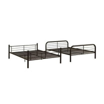 ACME Bristol Metal Frame Full over Full Bunk Bed in Dark Brown